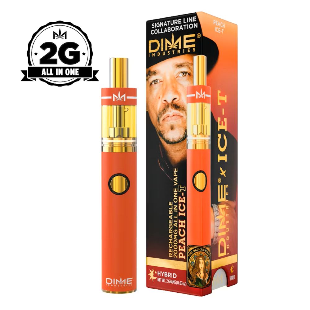 DIME Peach Ice-T All-In-One Vapes  (Hybrid) 88% {2g}