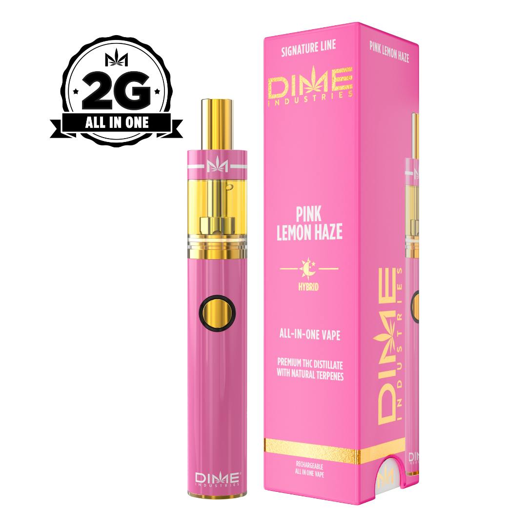 DIME Pink Lemon Haze All-In-One Vapes  (Hybrid) 83.48% {2g}