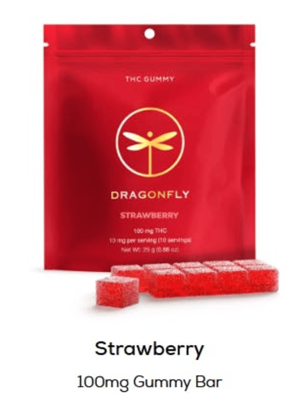 Dragonfly Strawberry Gummies 10-pack {100mg}