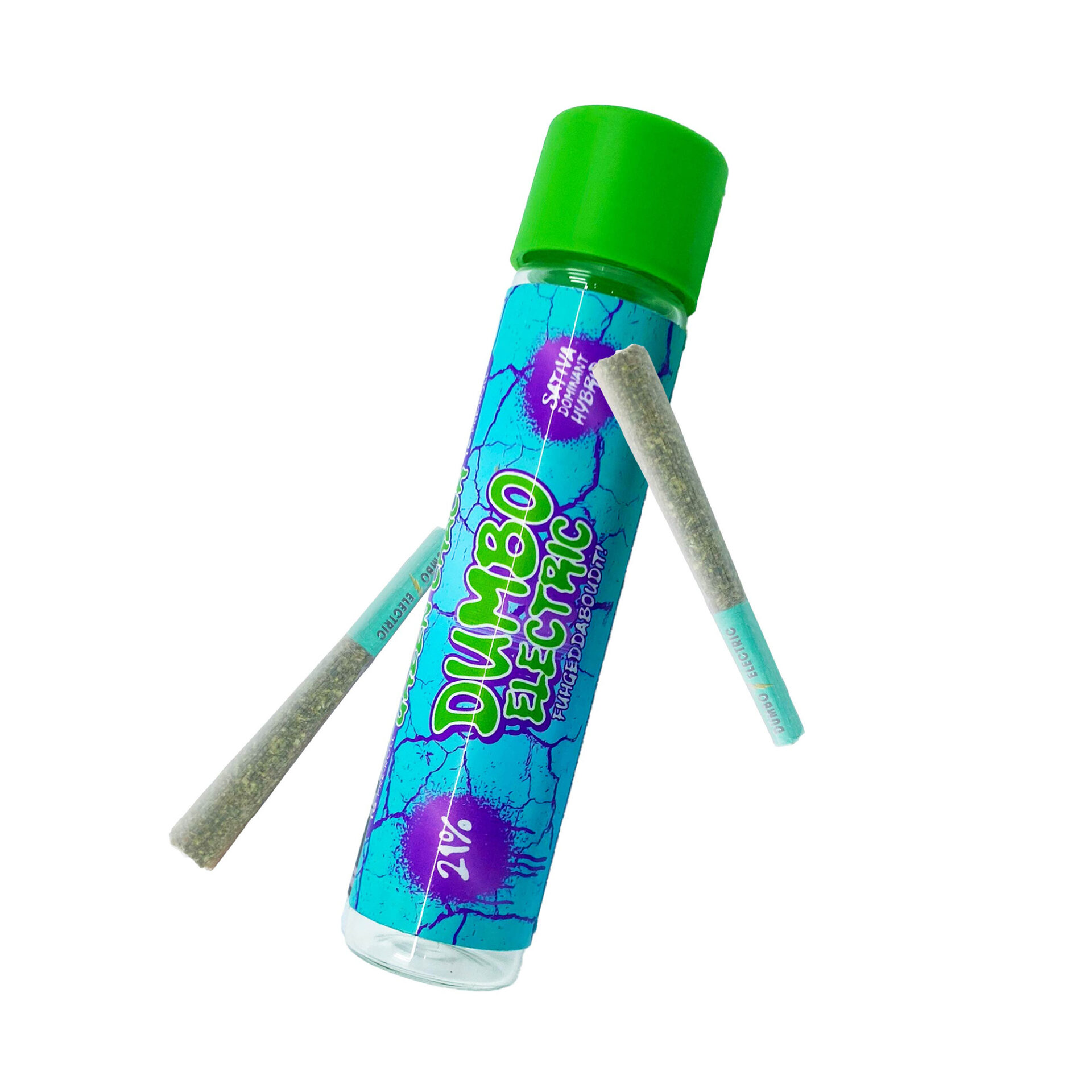 Dumbo Electric Green Crack Pre-Roll (Hybrid Sativa) 21% {1g}