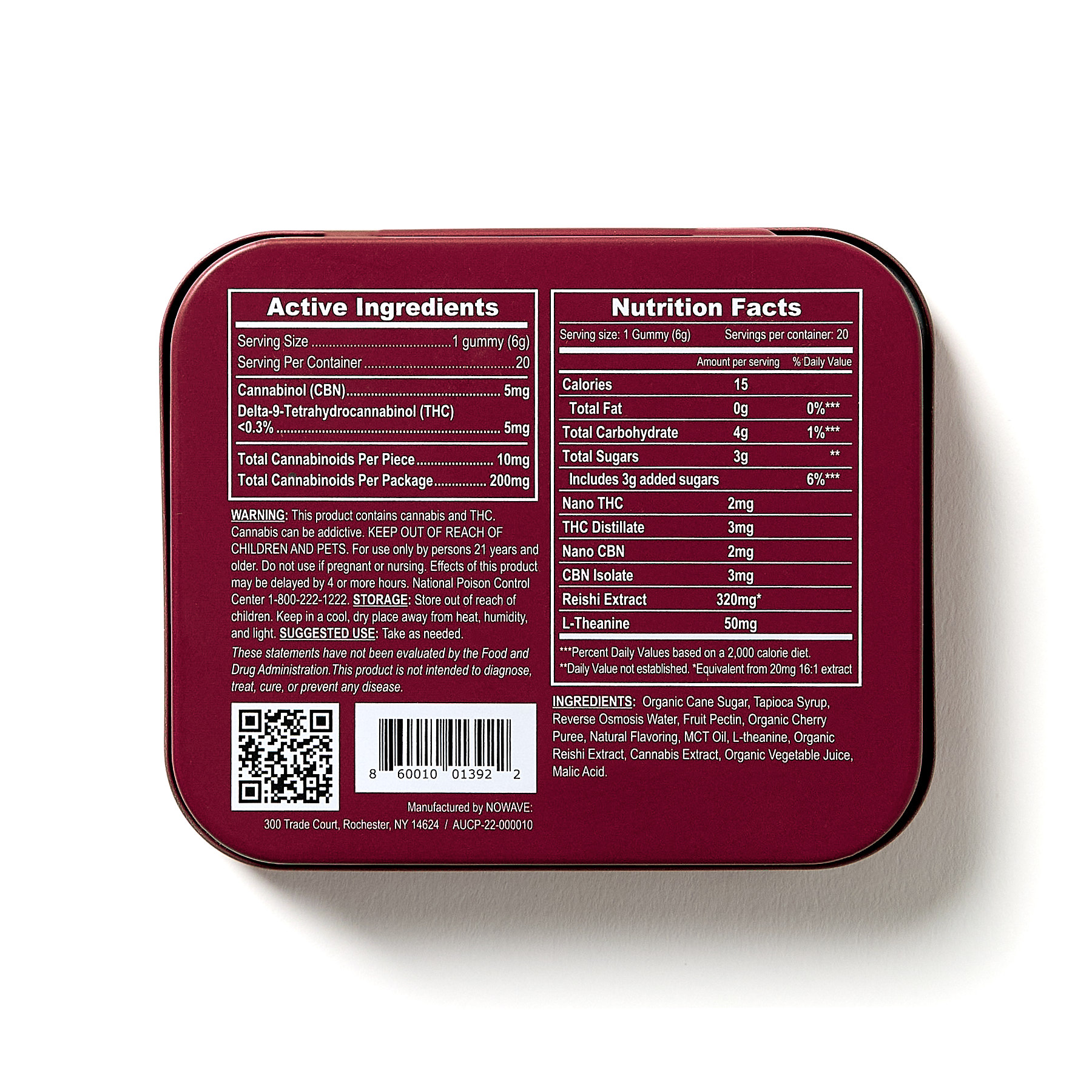 Eaton Botanicals Dark Cherry 1:1 Nightly Nightcap Gummies 20-pack {100mg}