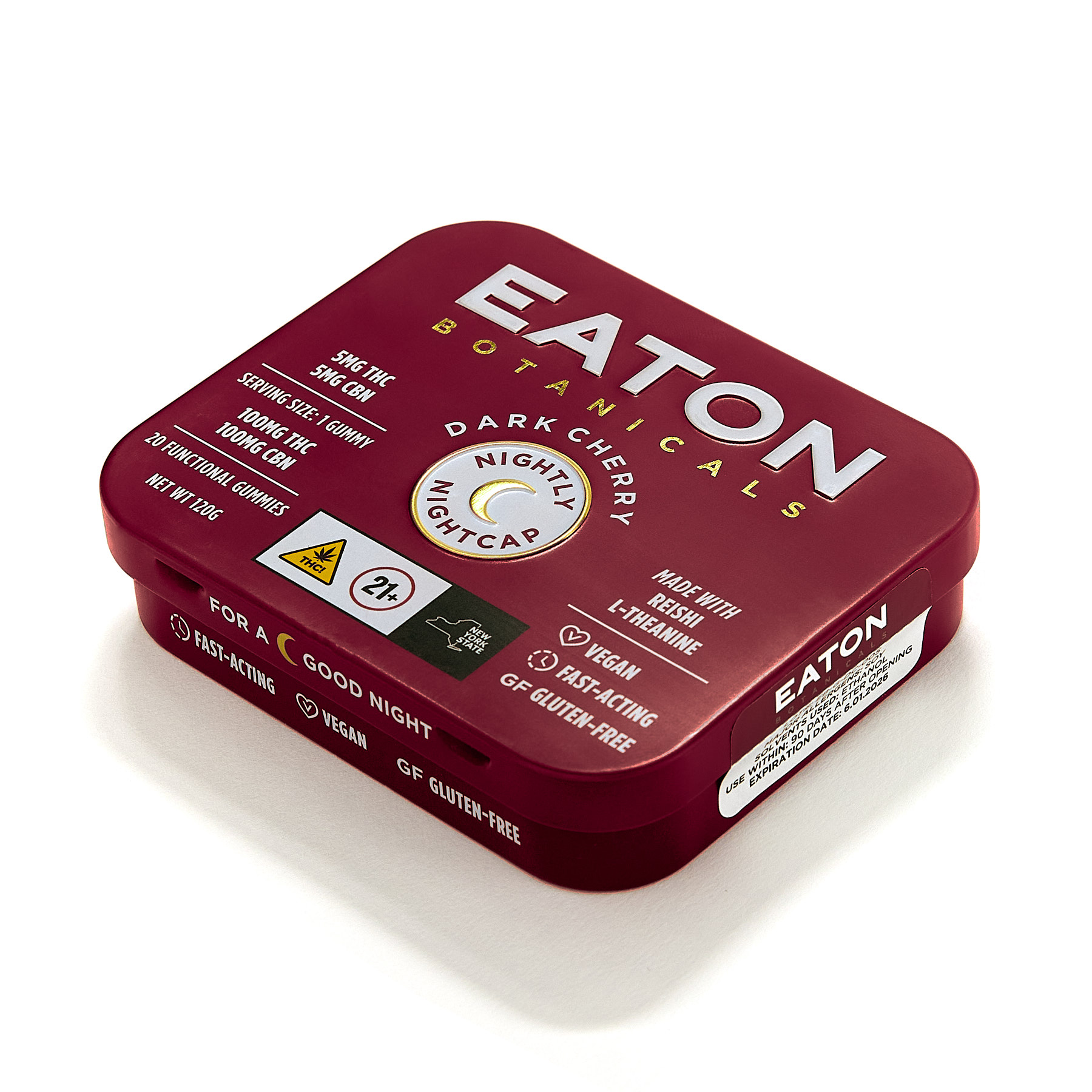 Eaton Botanicals Dark Cherry 1:1 Nightly Nightcap Gummies 20-pack {100mg}