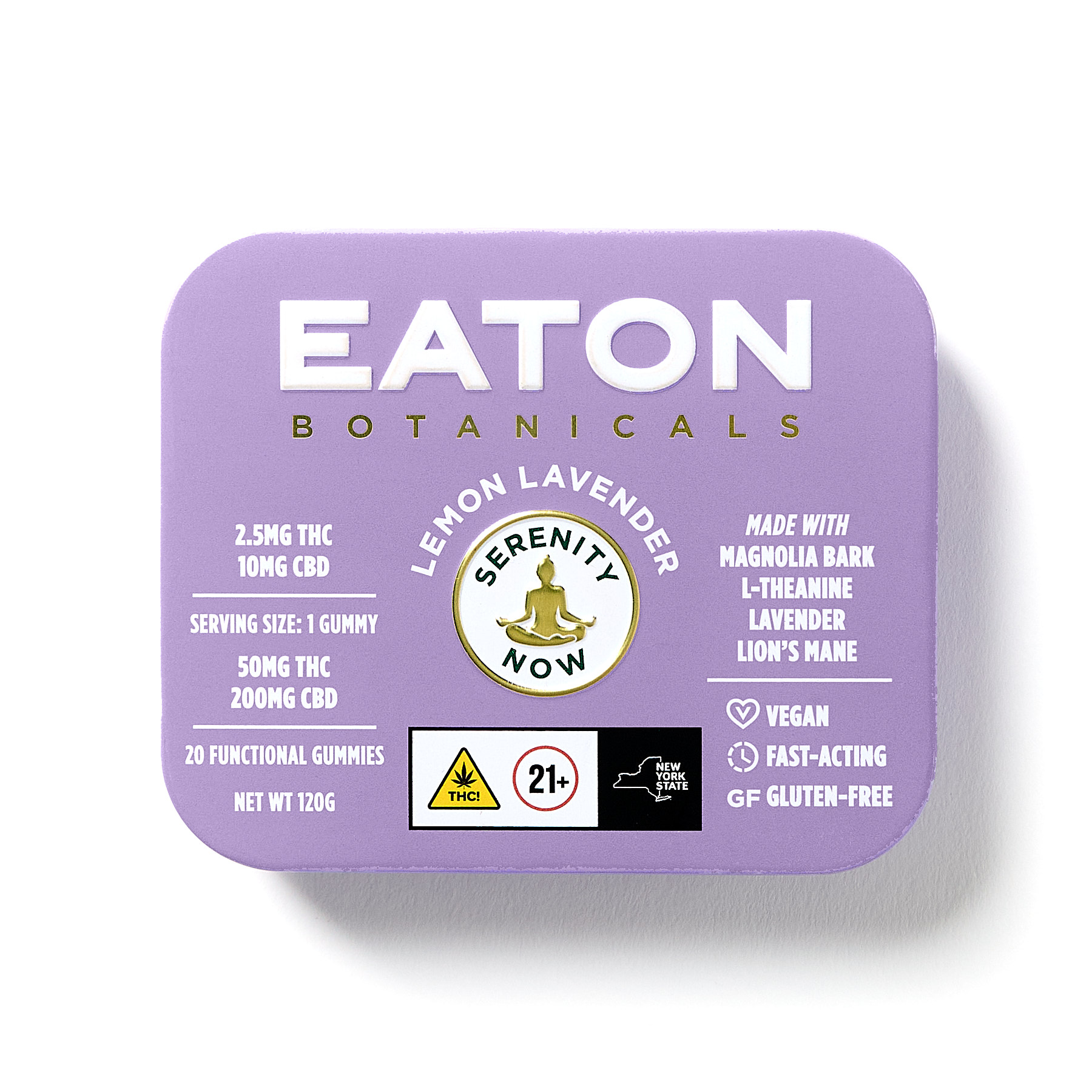 Eaton Botanicals Lemon Lavender Serenity Now Gummies 20-pack {100mg}