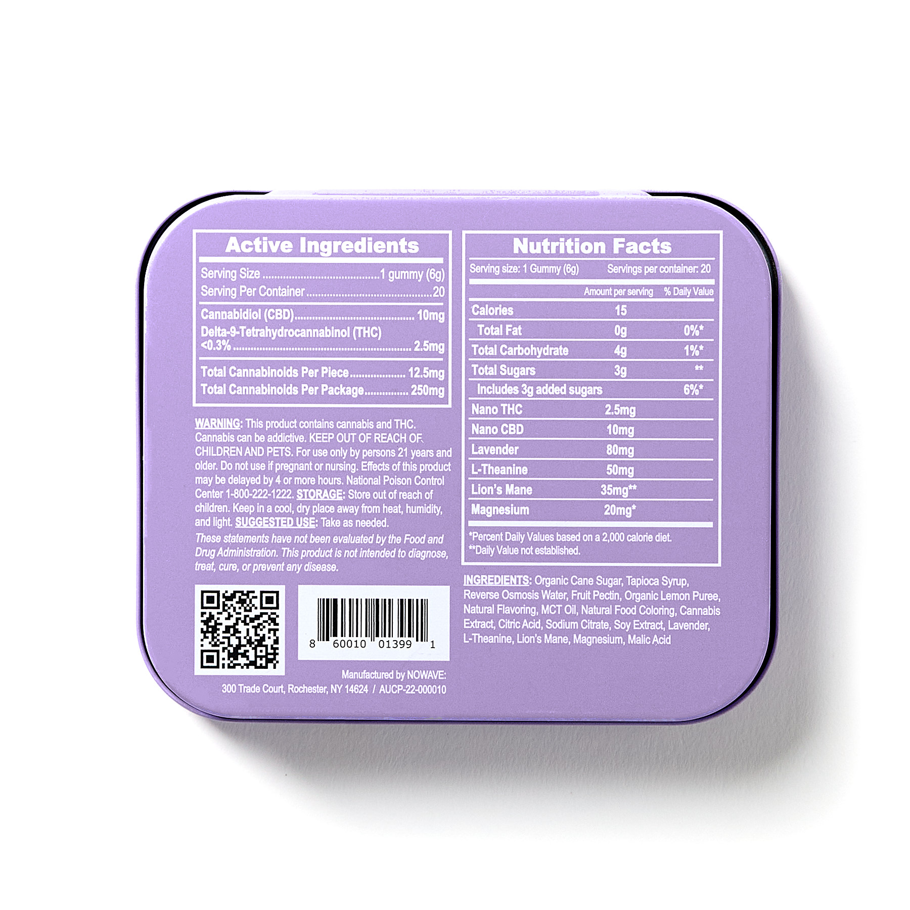 Eaton Botanicals Lemon Lavender Serenity Now Gummies 20-pack {100mg}