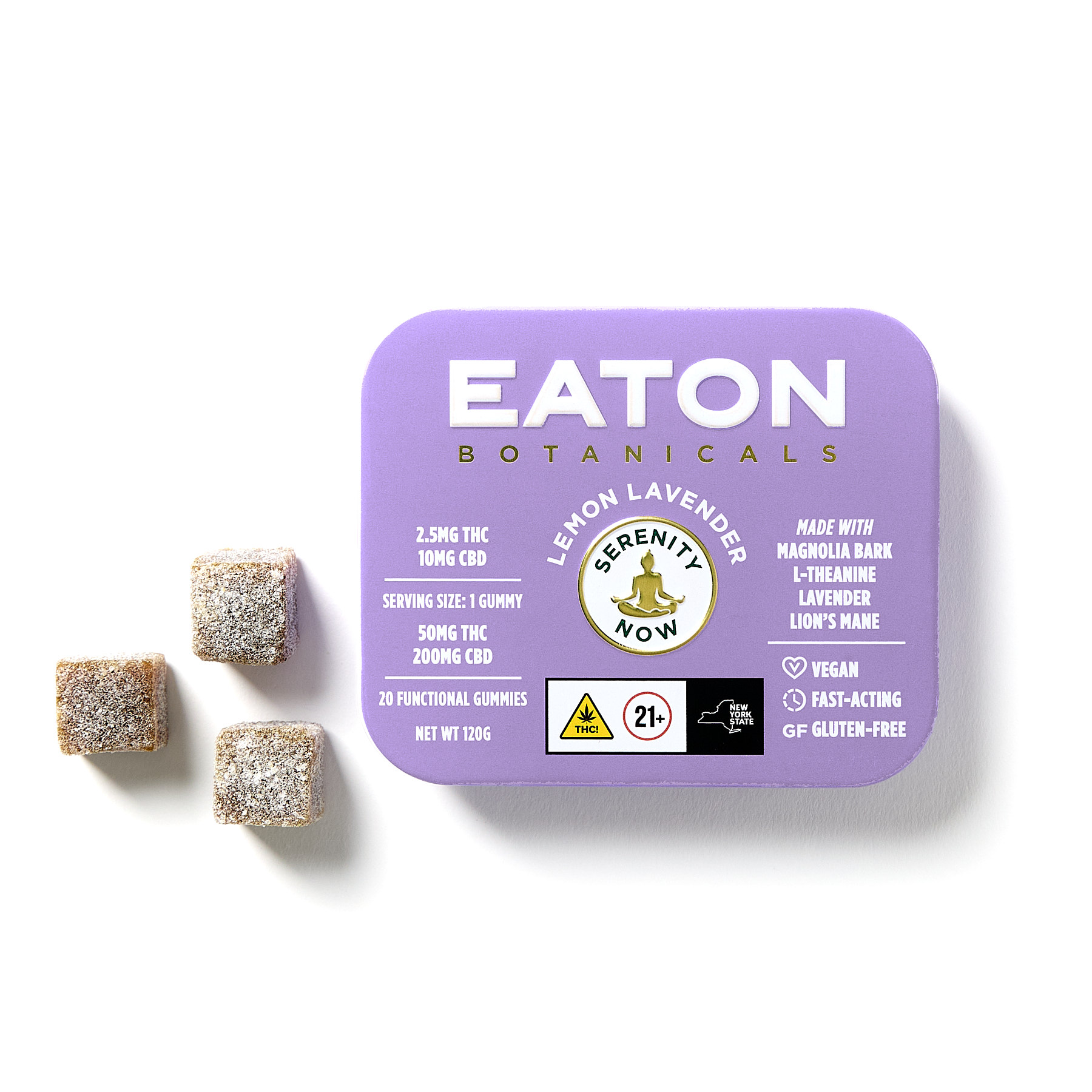 Eaton Botanicals Lemon Lavender Serenity Now Gummies 20-pack {100mg}