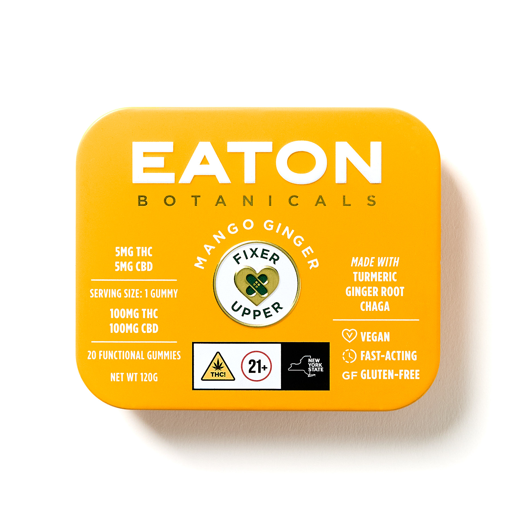 Eaton Botanicals Mango Ginger 1:1 Fixer Upper Gummies 20-pack {100mg}