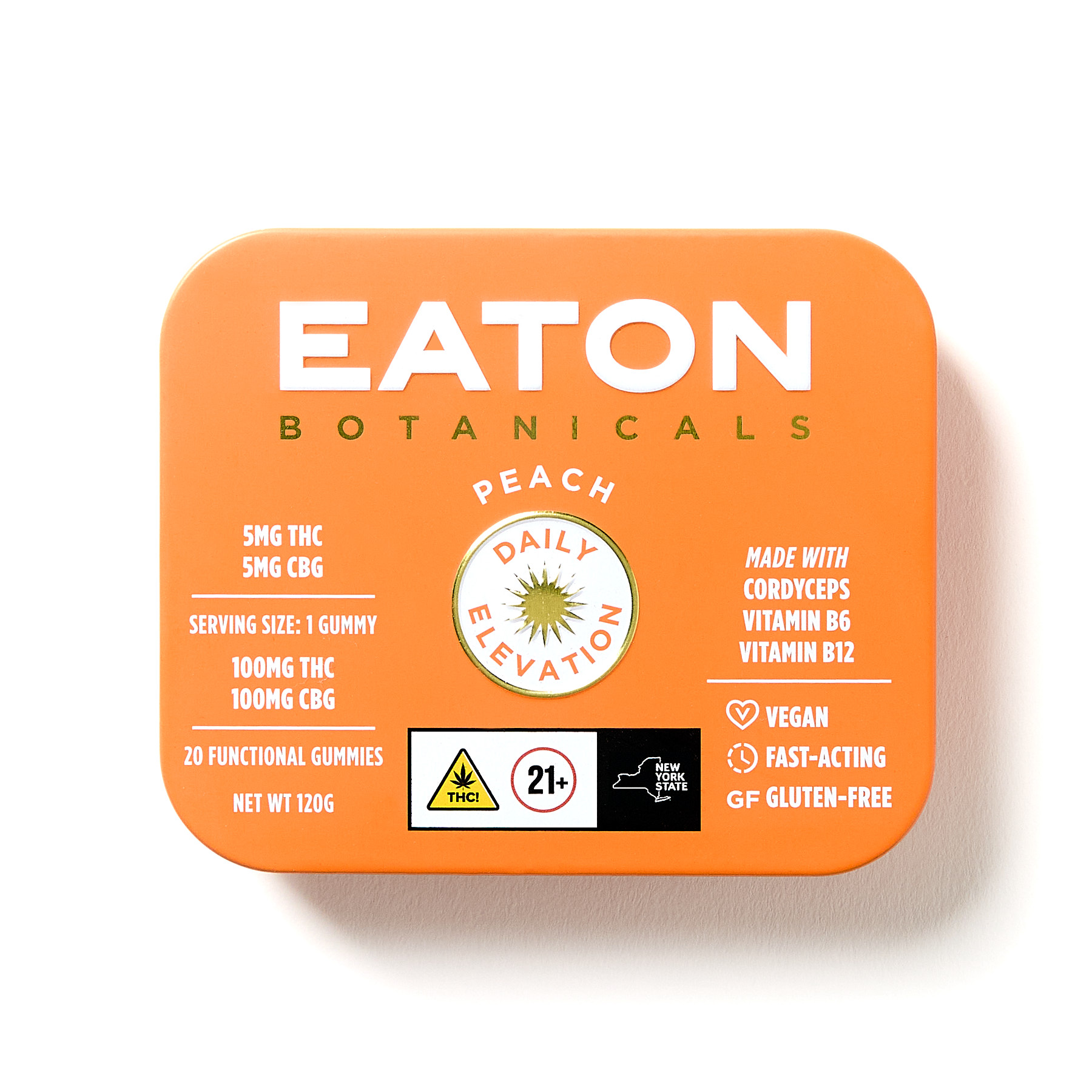 Eaton Botanicals Peach 1:1 Gummies 20-pack {100mg} - dup