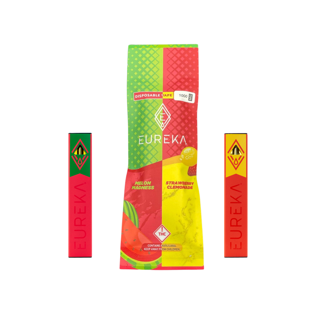 Eureka Fusion Split Melon/Strawberry Vape (Hybrid) {1g}