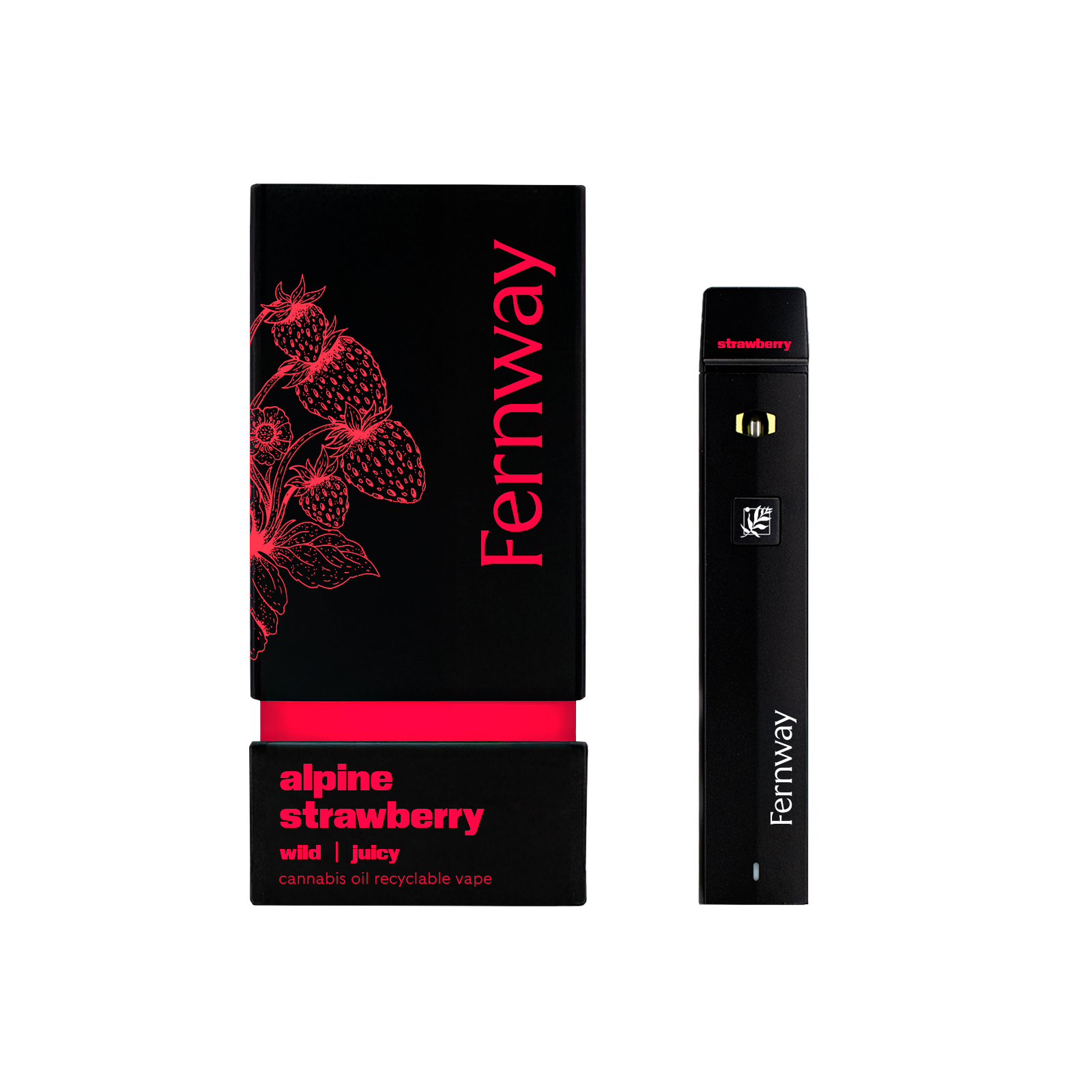 Fernway Alpine Strawberry Disposable Vapes (Sativa) 82% {0.3g}