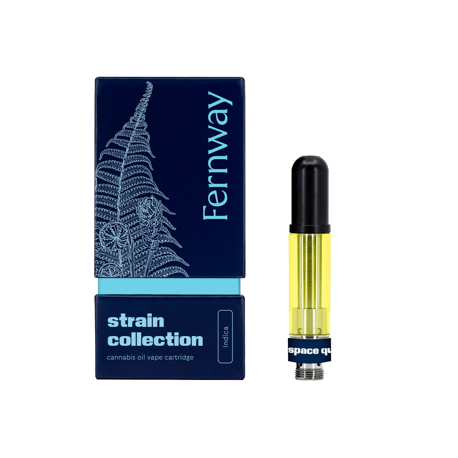Fernway Space Queen Threaded Vape Cartridges (Indica) 85.5% {1g}
