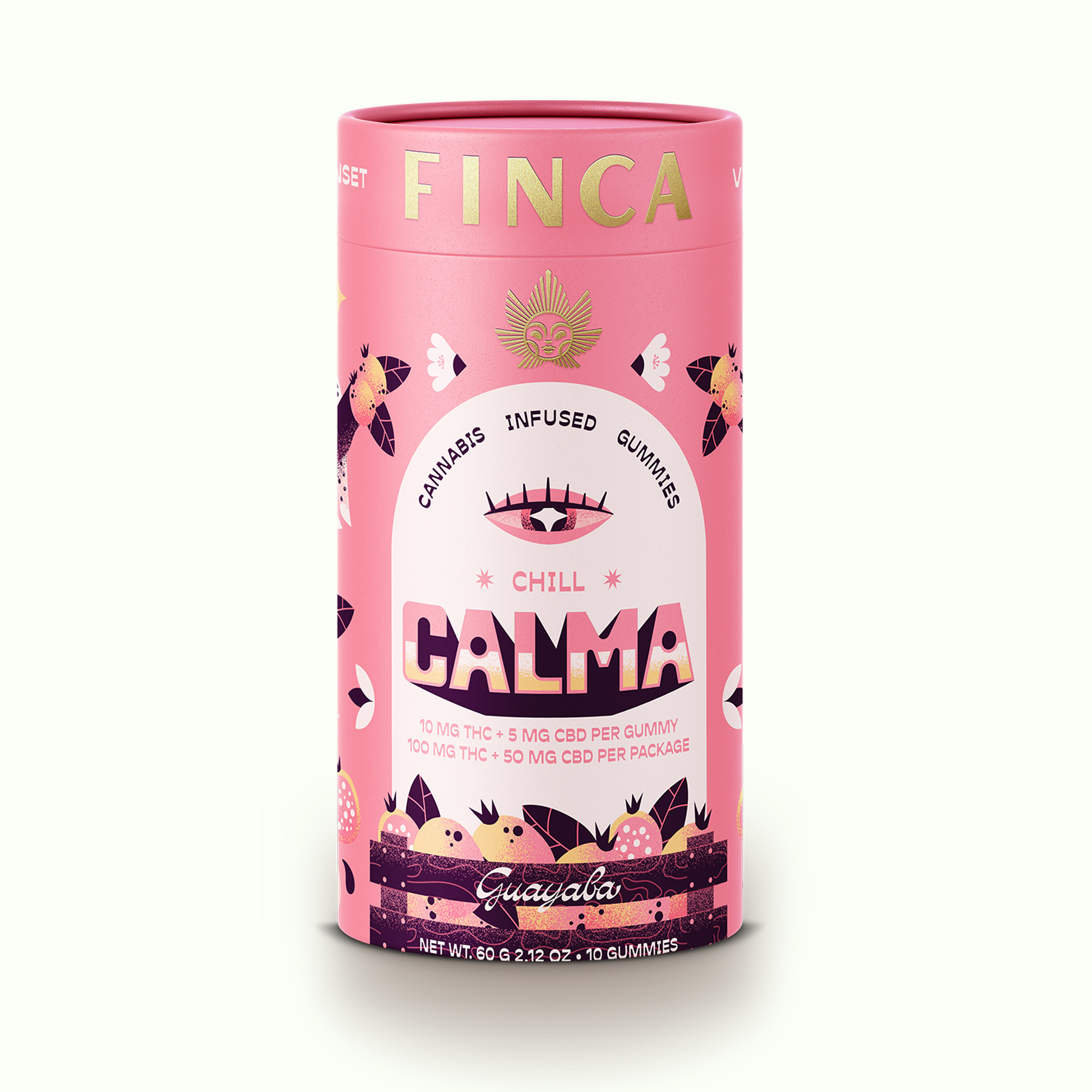 Finca Calma Guava Chill Gummies 10-pack (Hybrid Indica) {100mg}