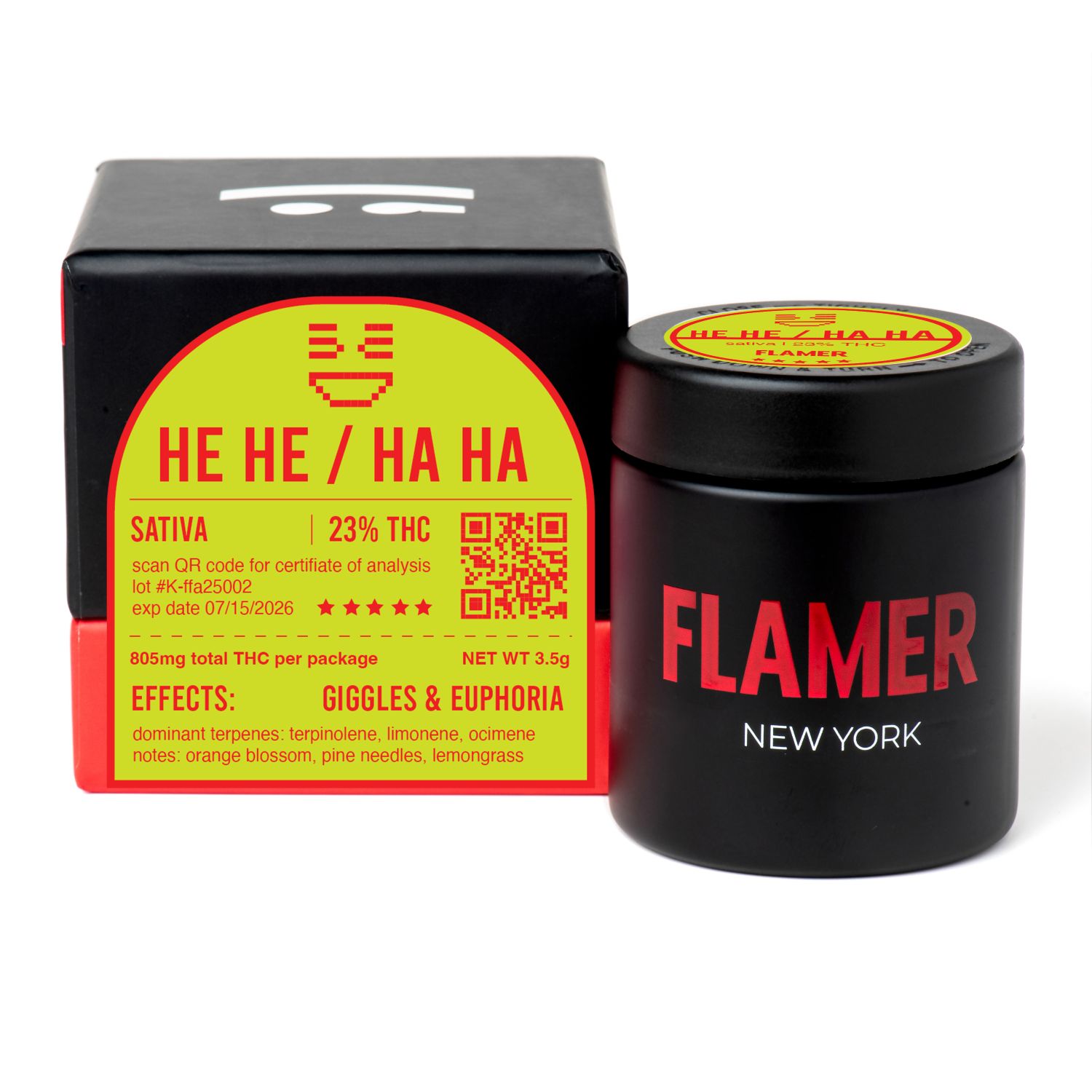 Flamer HE HE / HA HA 5 Star Bud Flower  (Sativa) 28% {3.5g}