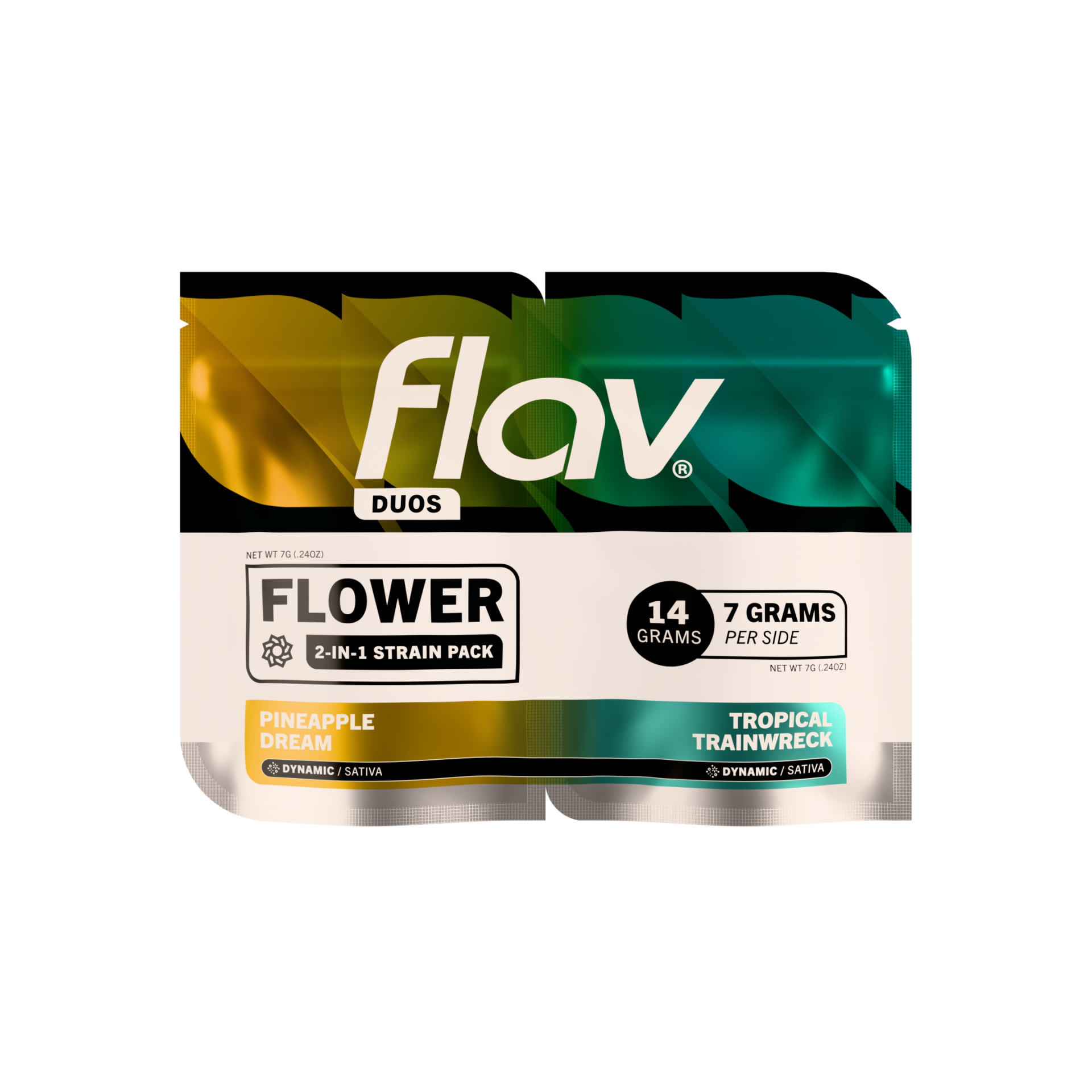 Flav Tropical Trainwreck x Pineapple Dream DUO Flower  (Sativa) 30.32% {14g}
