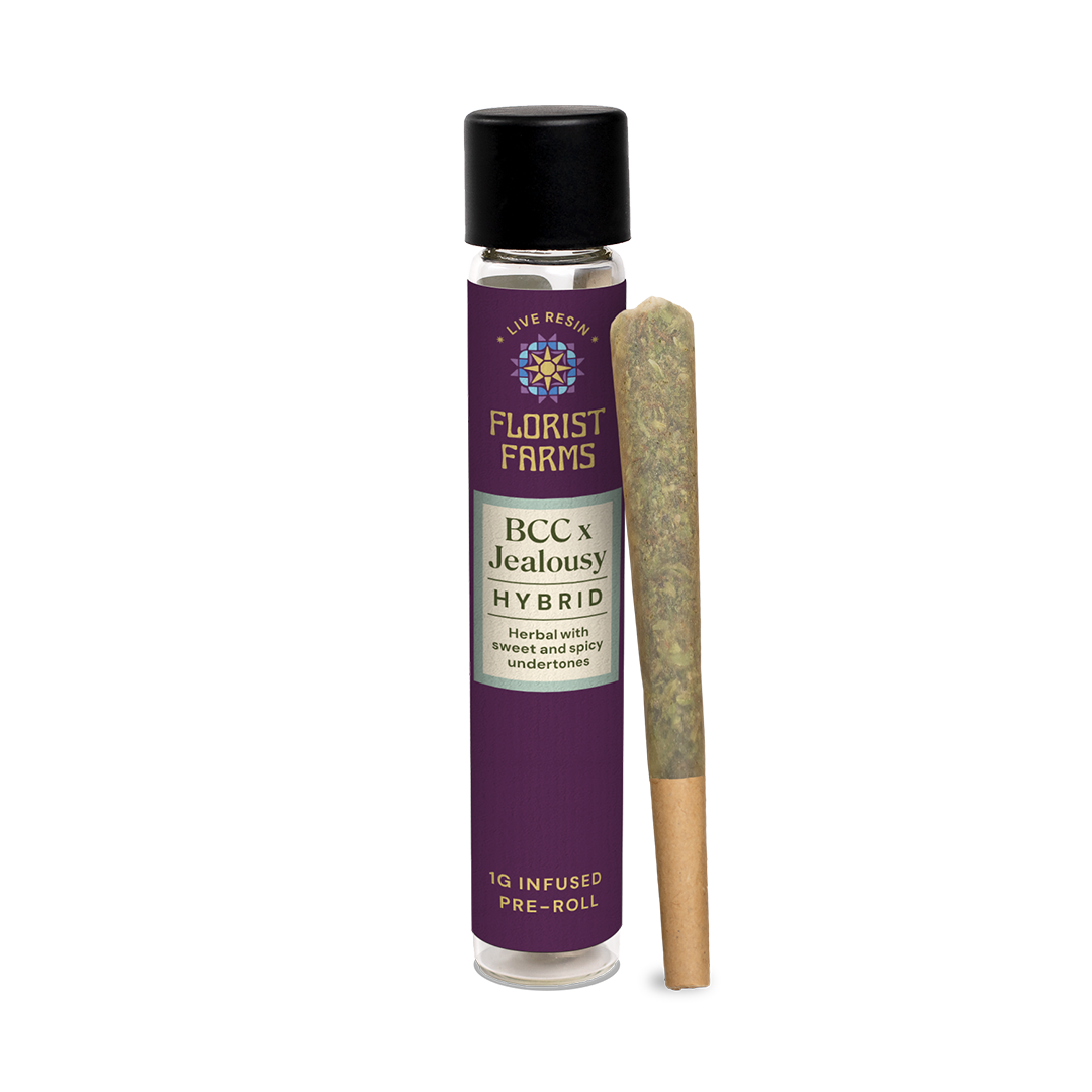 Florist Farms Banana Cream Cake x Jealously  Infused Pre-Roll (Hybrid) 24% {1g}
