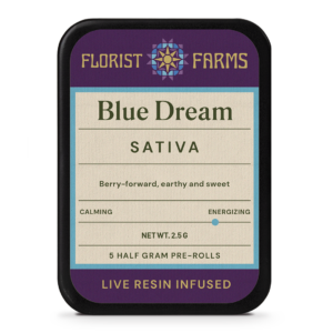 Florist Farms Blue Dream Live Resin Infused Pre Rolls 5 Pack Sativa 61 2