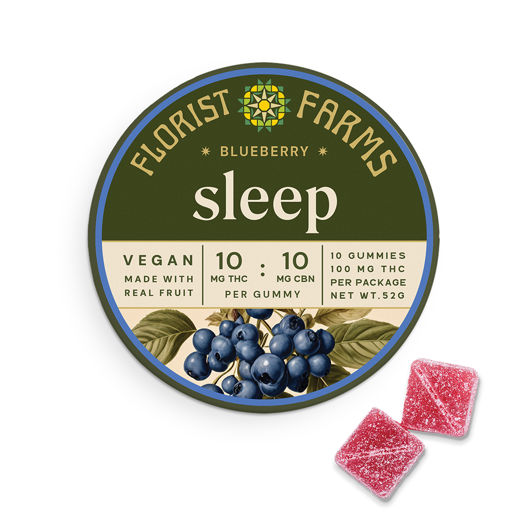 Florist Farms Blueberry Edibles 10-pack (Indica) {100mg}