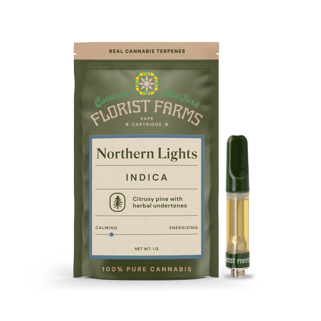 Florist Farms Northern Lights Threaded Vape Cartridges  (Indica) 87% {1g}