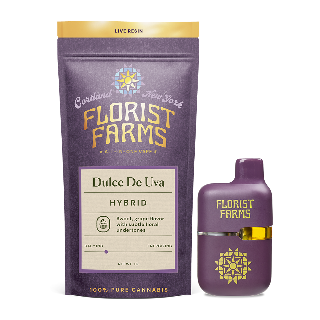 Florist Farms Dulce De Uva Live Resin Disposable Vapes  (Hybrid) 79% {1g}