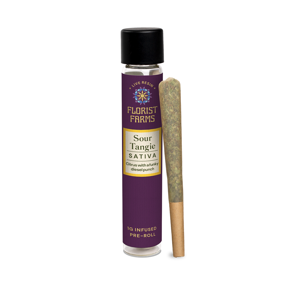 Florist Farms Sour Tangie Infused Pre-Roll (Sativa) 48% {1g}