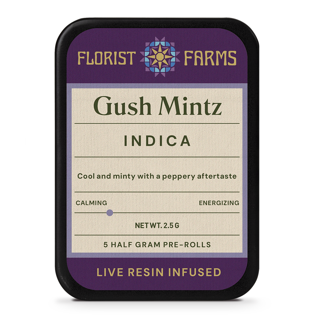 Florist Farms Gush Mintz Infused Pre-Rolls 5-pack 45% {2.5g}
