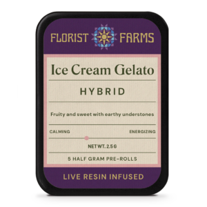 Florist Farms Ice Cream Gelato Live Resin Infused Pre Rolls 5 Pack Hybrid 48 2