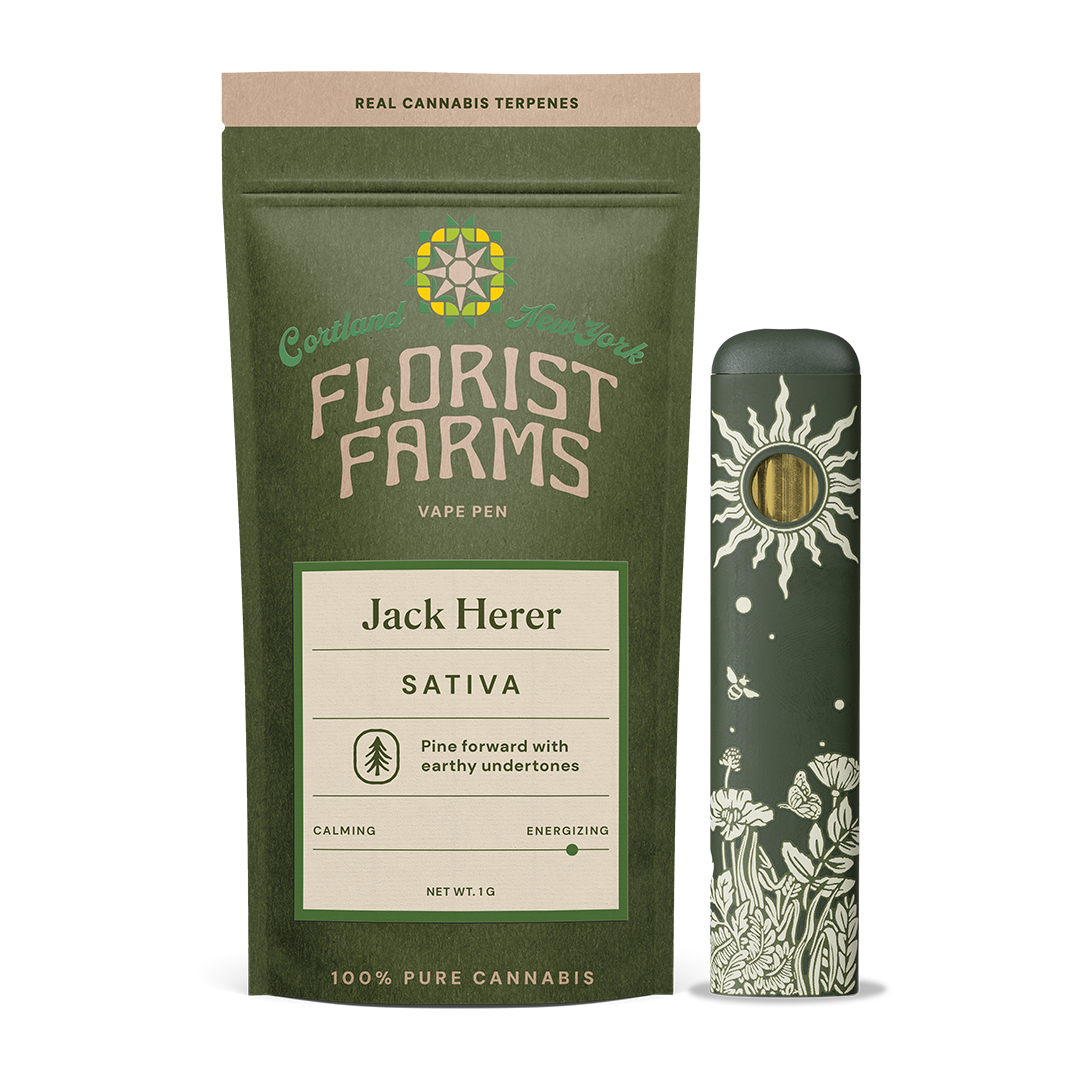 Florist Farms Jack Herer All-In-One Vapes  (Hybrid Sativa) {1g}