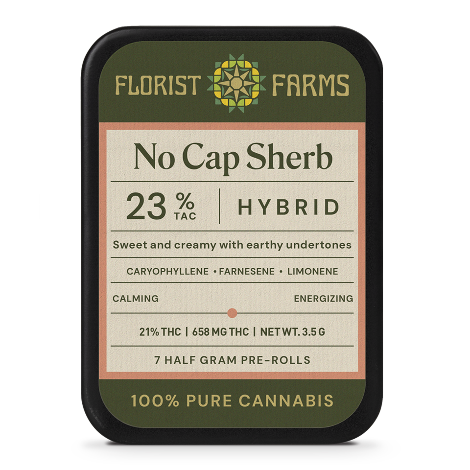 Florist Farms No Cap Sherb Pre-Roll 7-pack (Hybrid) 21% {3.5g}