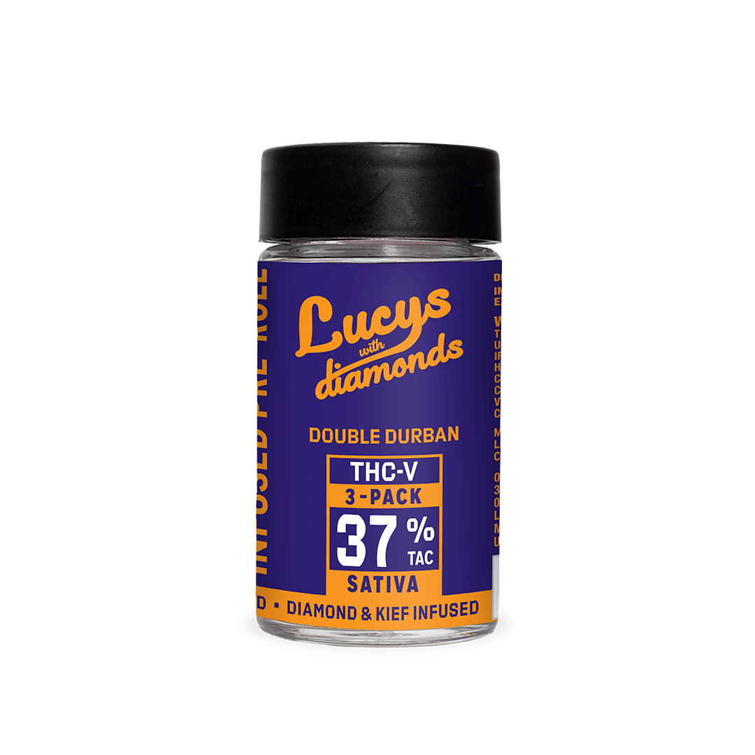 Blotter Double Durban THC-V Infused Pre-Rolls 3-pack (Sativa) 37% {2.1g}