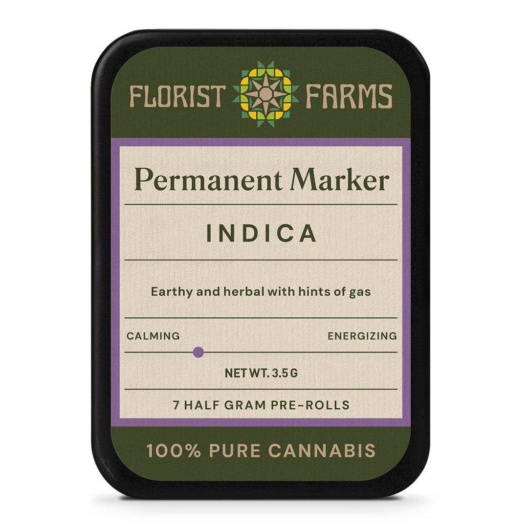 Florist Farms Permanent Marker Pre-Rolls 7-pack (Indica) 30% {3.5g}