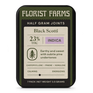 Florist Farms Pre Rolls Black Scotti Indica 7 Pack