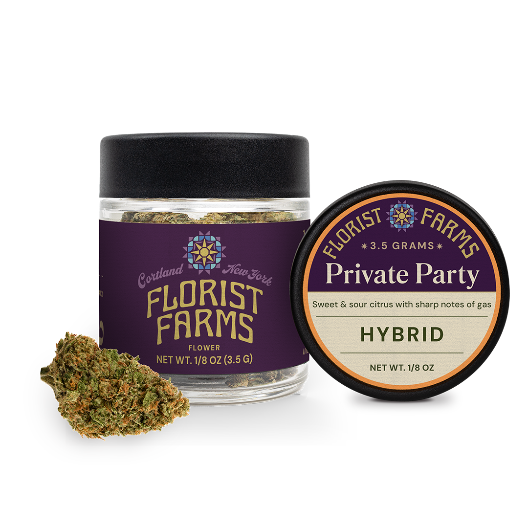 Florist Farms private party Flower (Hybrid) 23% {3.5g}