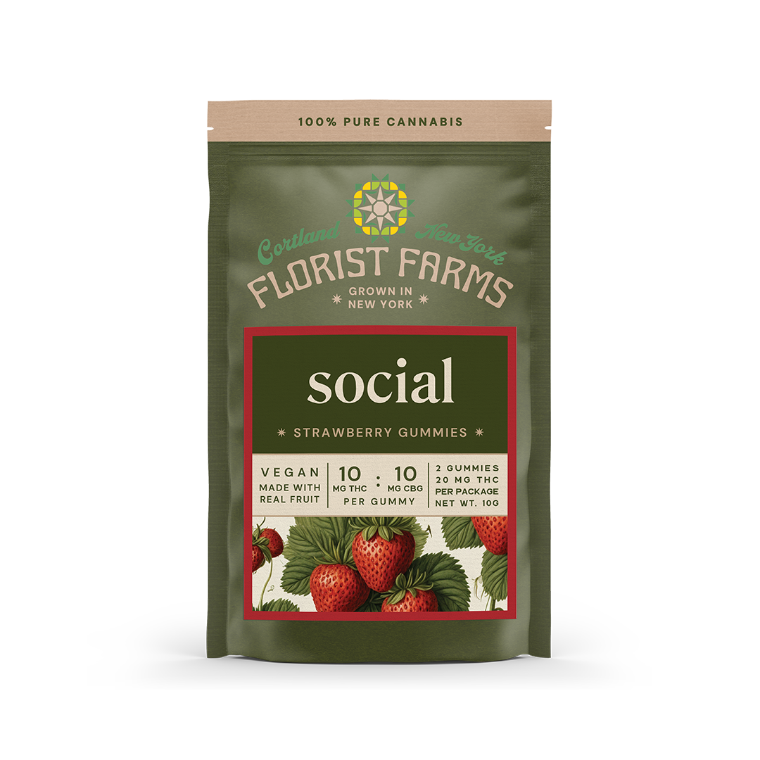 Florist Farms Strawberry Gummies 2-pack {20mg}