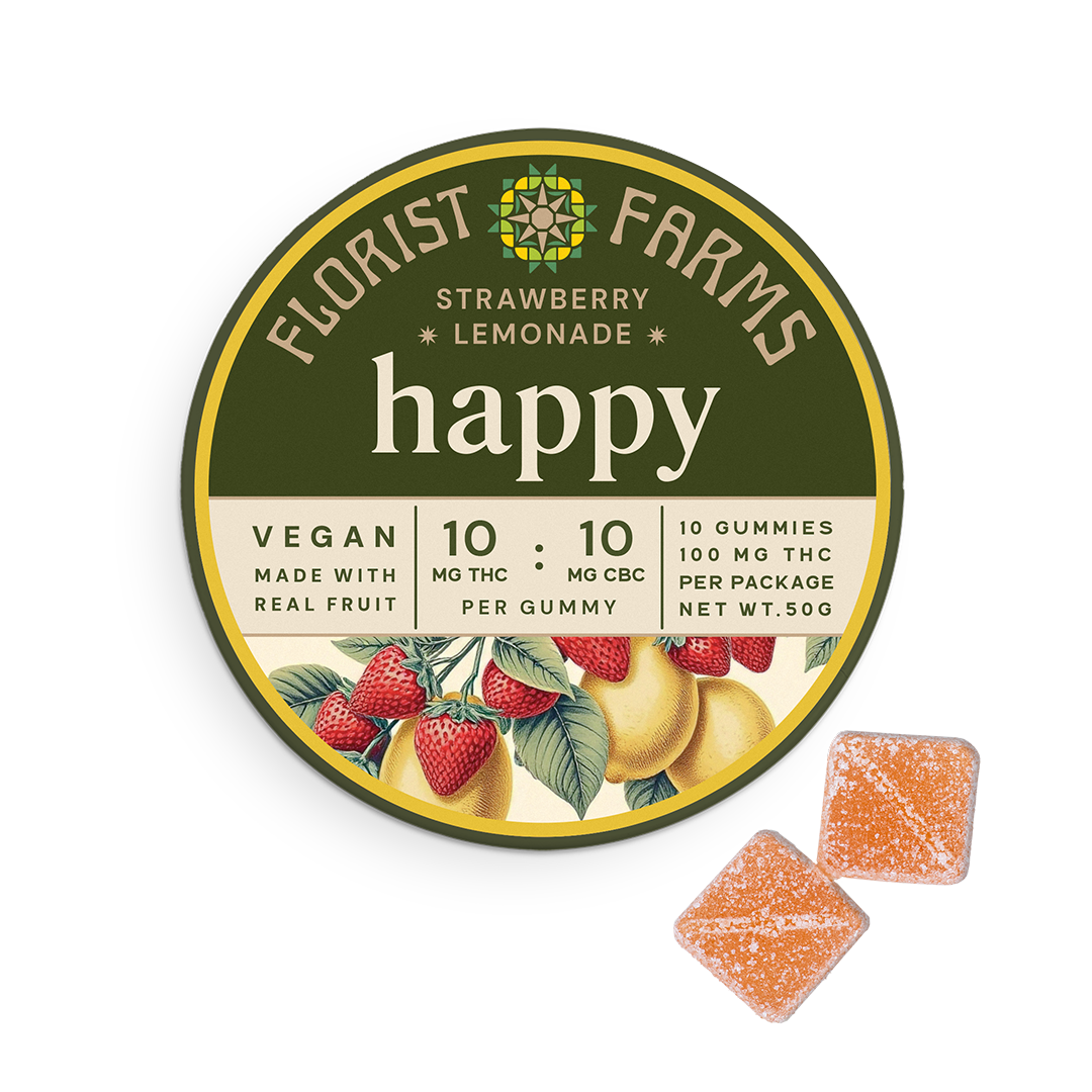 Florist Farms Strawberry Lemonade 1:1 Gummies 10-pack (Sativa) {100mg}