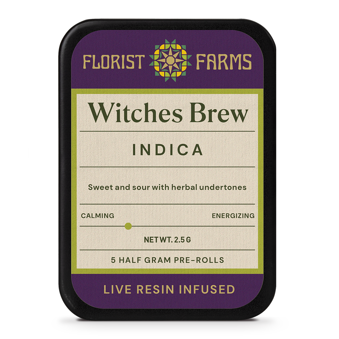 Florist Farms Witches Brew live Resin Infused Pre-Rolls 5-pack (Indica) 58% {2.5g}