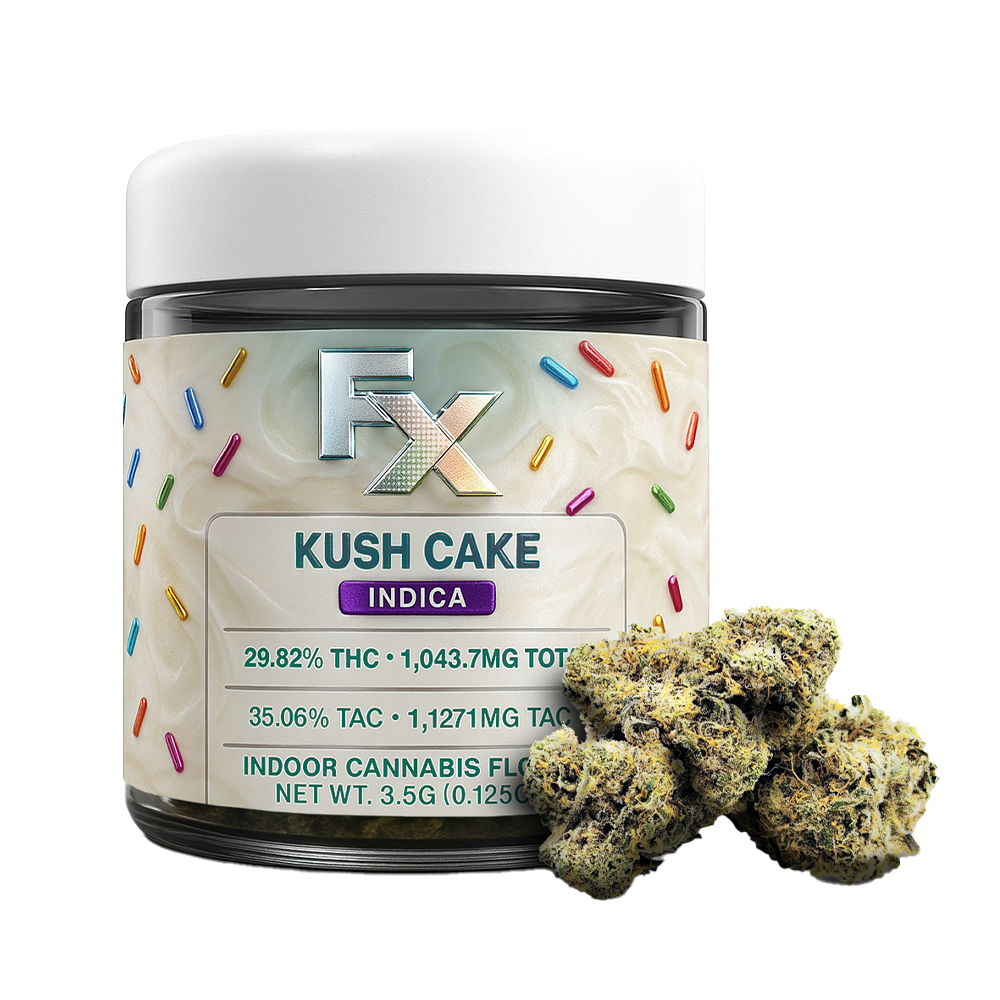 FX Kush Cake Flower  (Indica) 29% {3.5g}