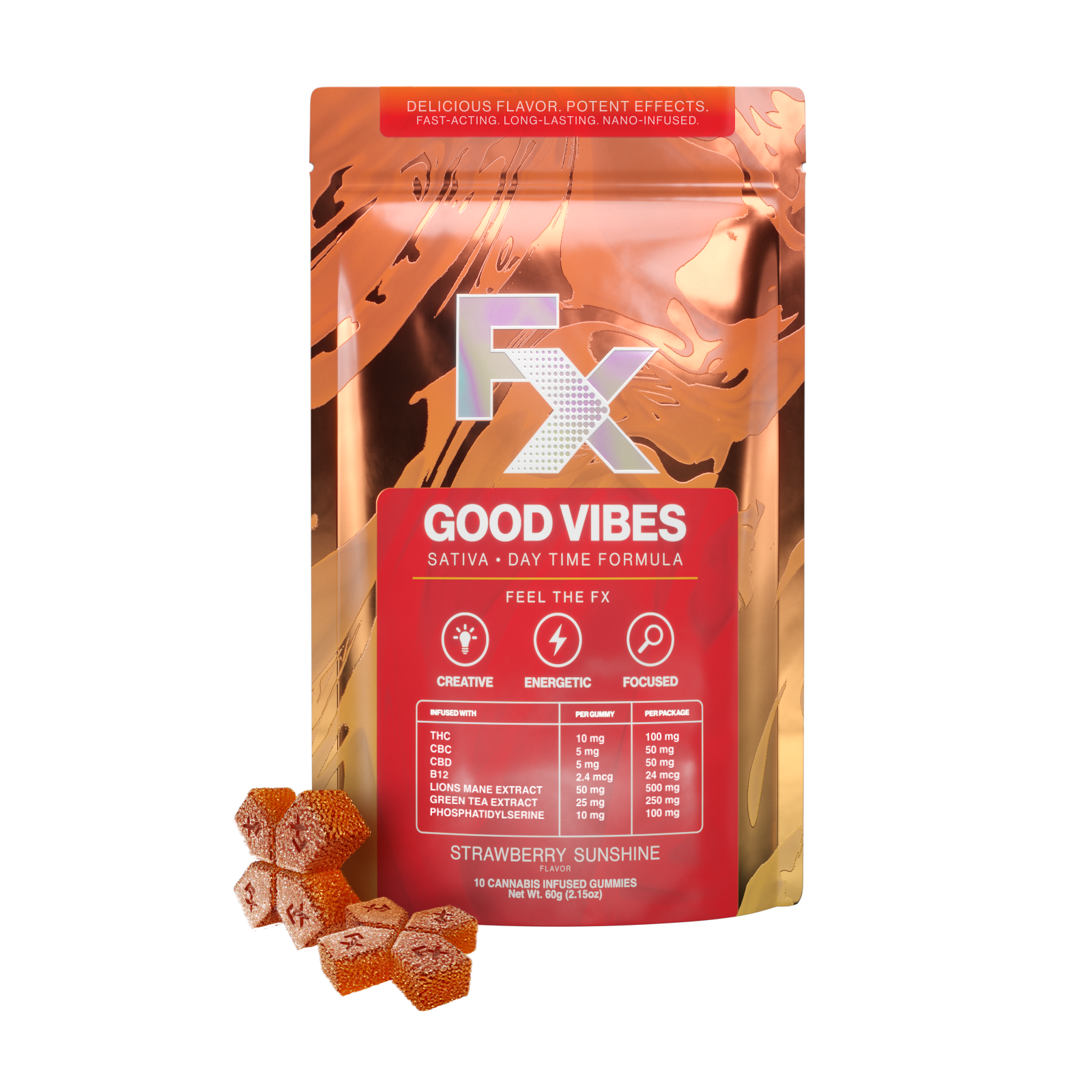 FX Good Vibes Gummies 10-pack (Sativa) {100mg}