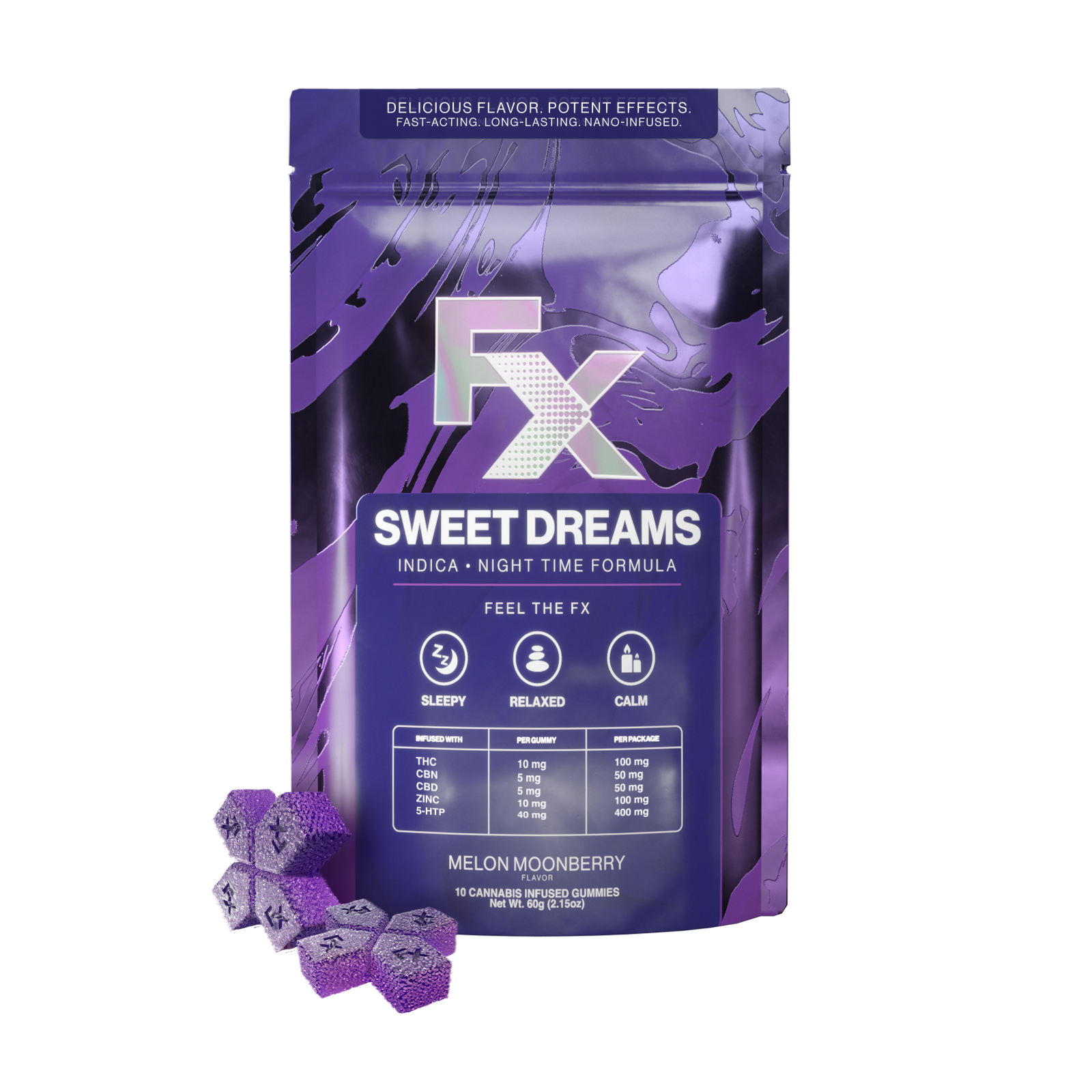 FX Sweet Dreams Gummies 10-pack (Indica) {100mg}