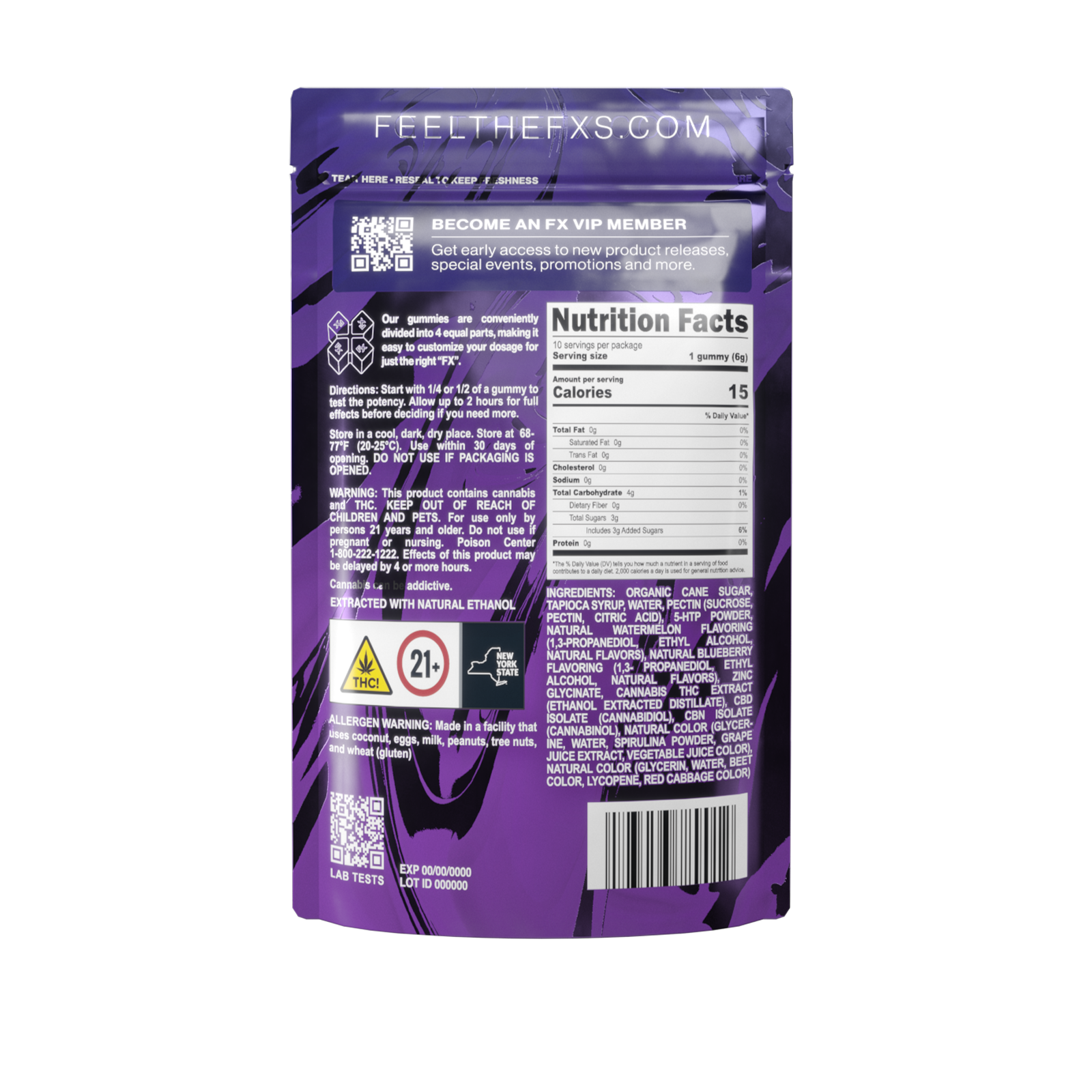 FX Sweet Dreams Gummies 10-pack (Indica) {100mg}