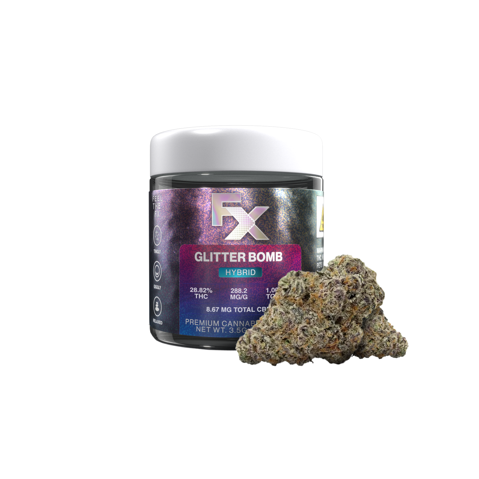 FX Glitter Bomb Flower  (Hybrid) 28% {3.5g}
