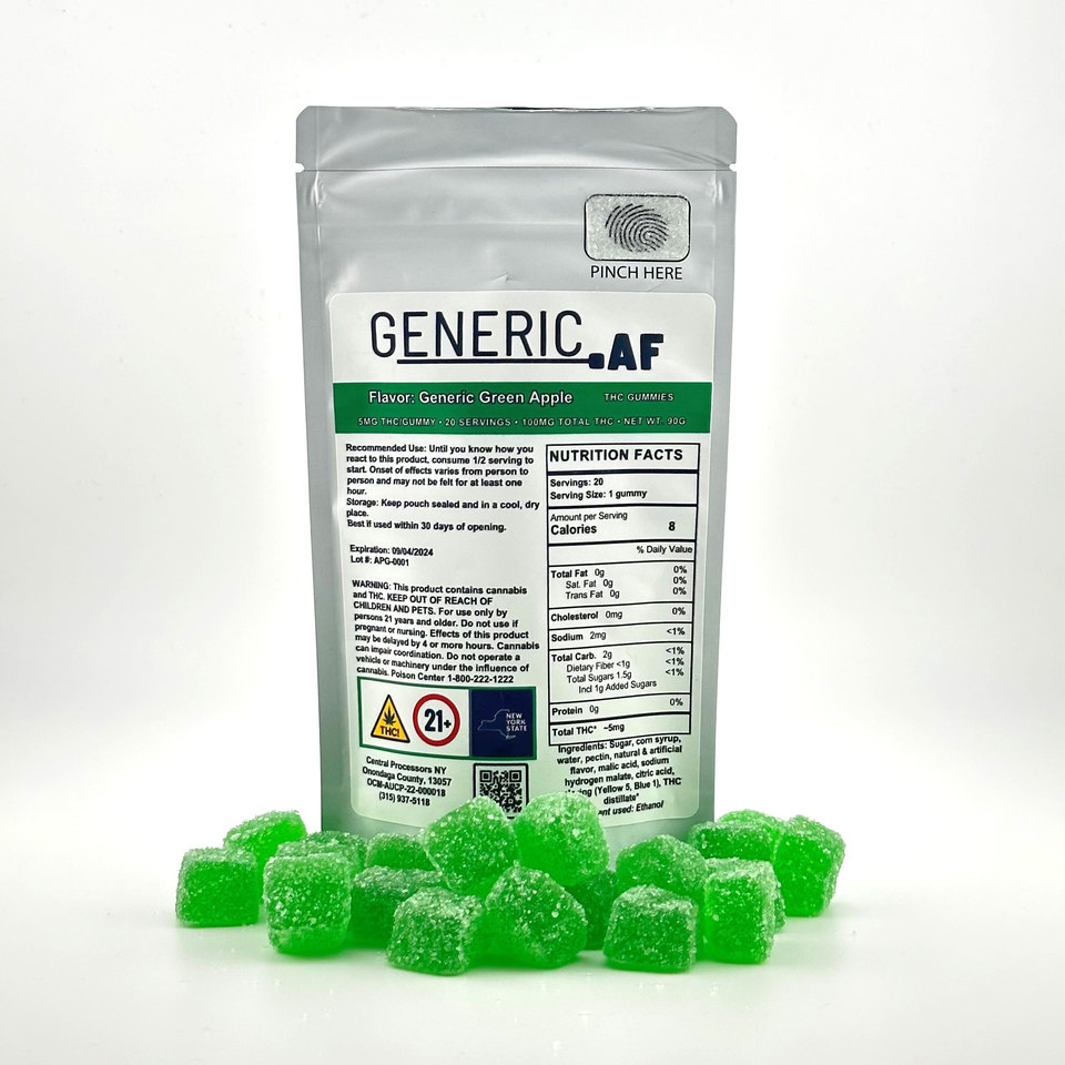 Generic AF Green Apple Edible Gummies