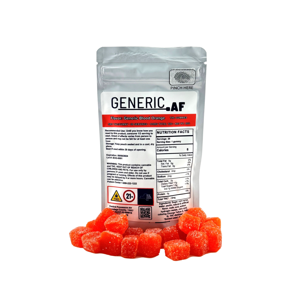 Generic AF Blood Orange Edibles (Hybrid) {100mg}