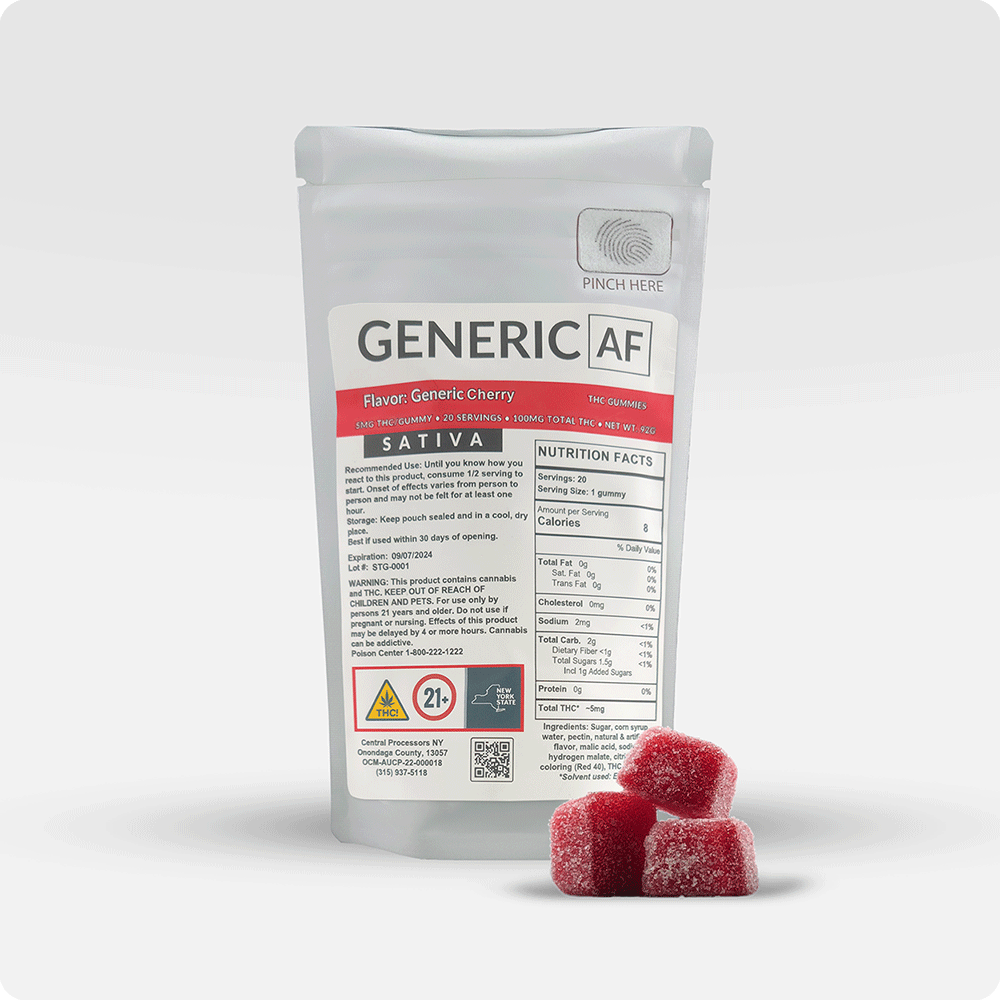 Generic AF Cherry Gummies 20-pack (Sativa) {100g}