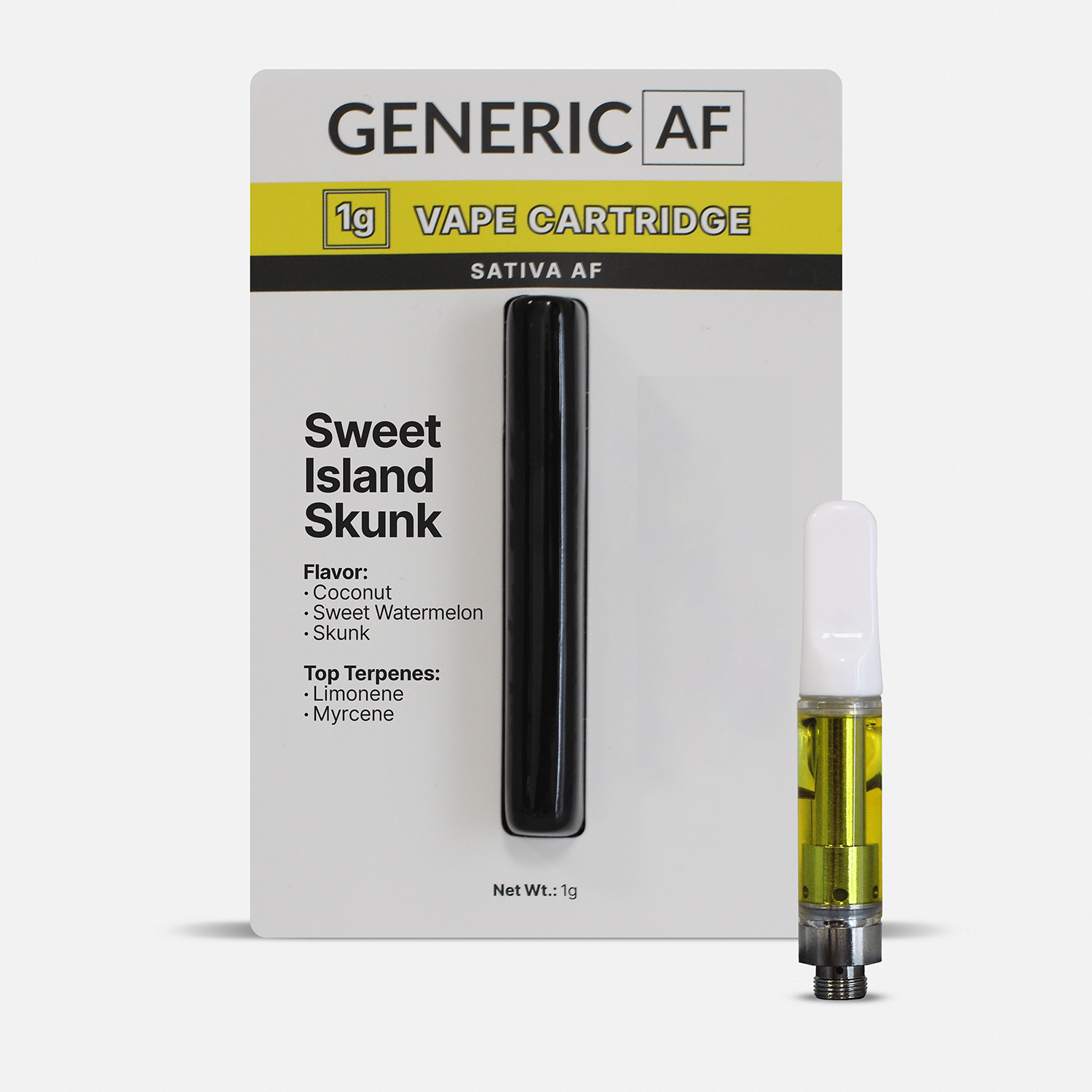 Generic AF Sweet Island Skunk Threaded Vape Cartridges  (Sativa) 94% {1g}