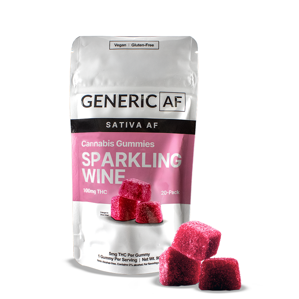 Generic AF Sparkling Wine Gummies 20-pack (Sativa) {100mg}