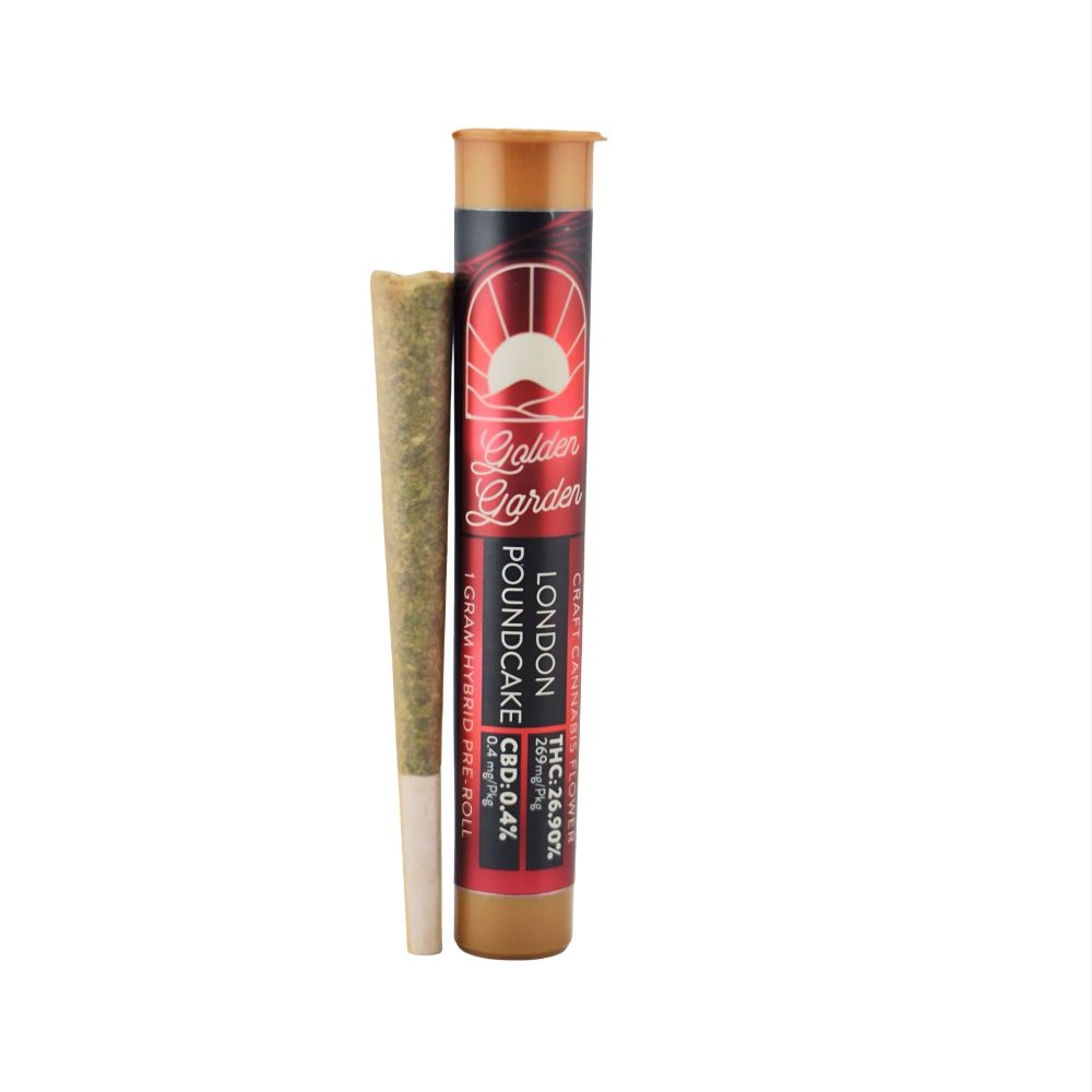 Golden Garden London Pound Cake Pre-Roll (Hybrid) 27.8% {1g}