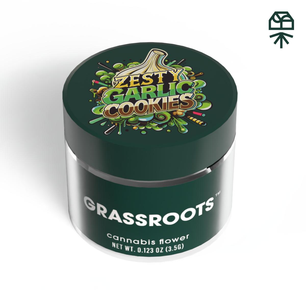Grassroots Zesty Garlic Cookies Flower  (Indica) 33% {3.5g}
