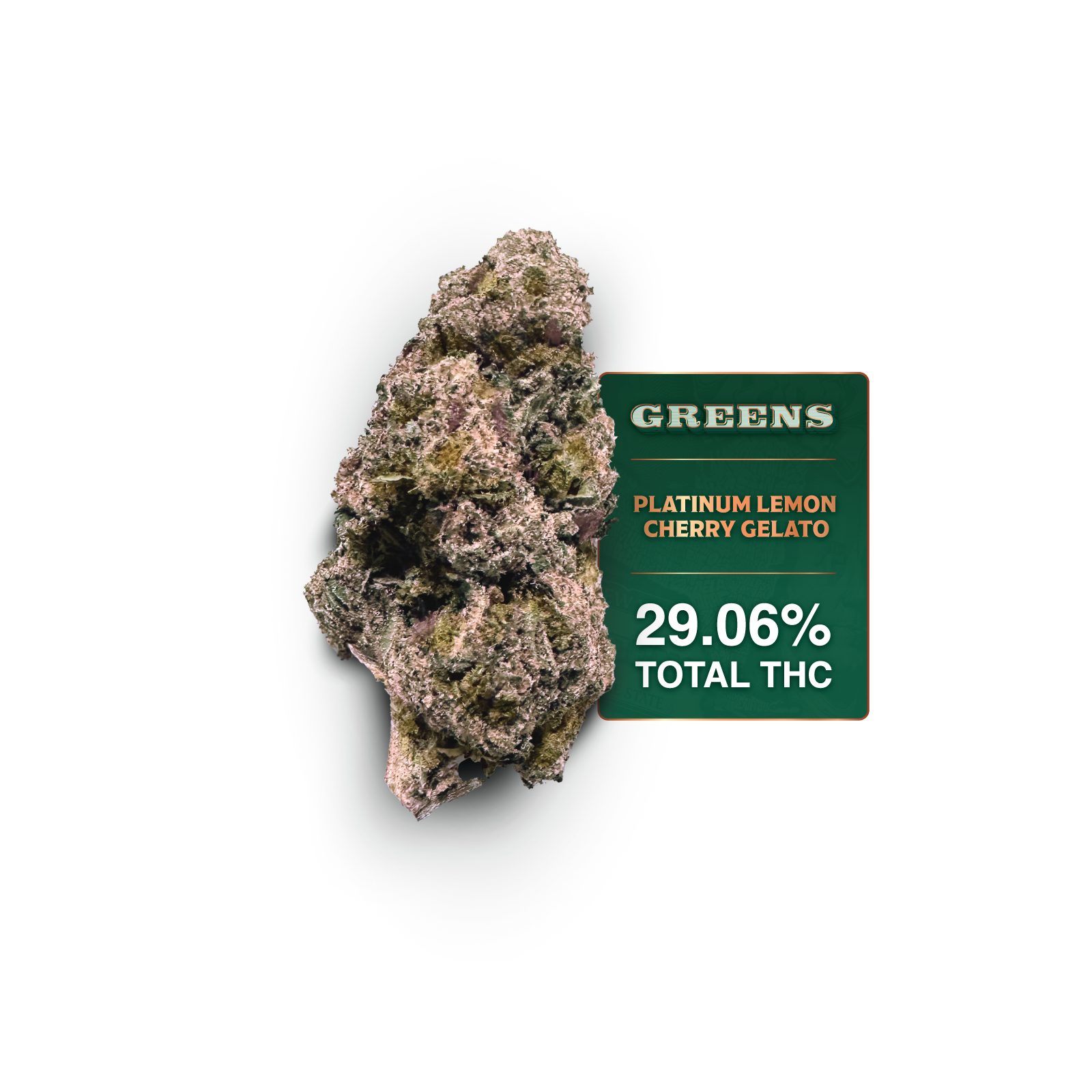 Greens Platinum Lemon Cherry Gelato Flower  (Hybrid) 29% {3.5g}