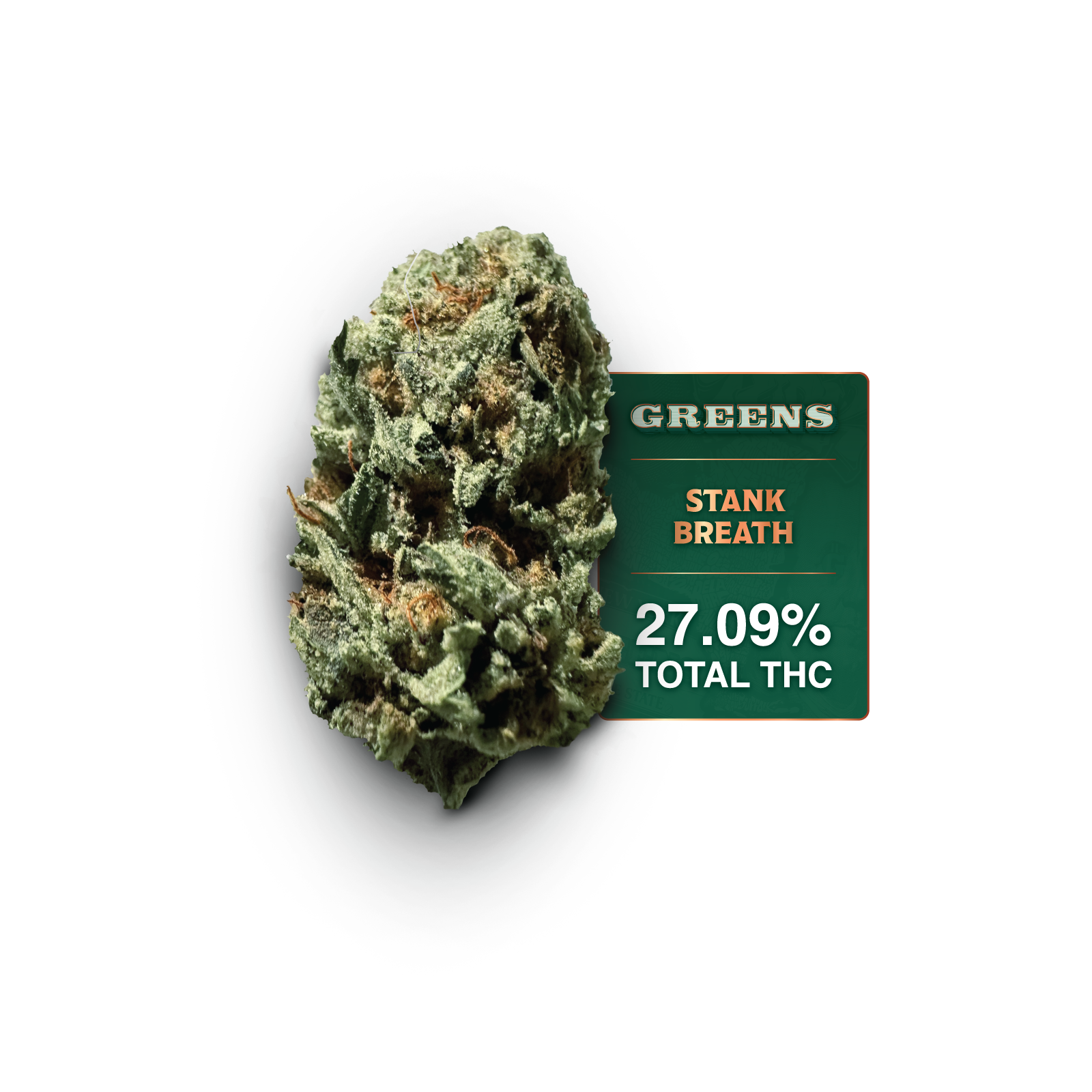 Greens Stank Breath Flower  (Hybrid) 27% {3.5g}