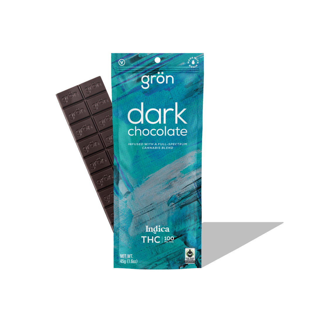 Grön Full-Size Plain Dark Chocolate (Indica) {100mg}