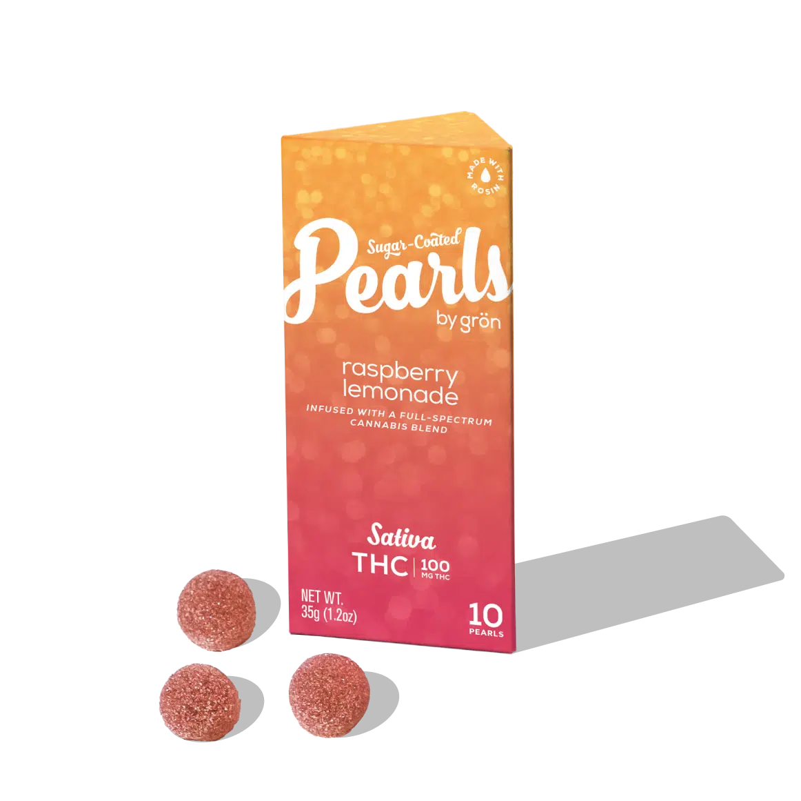 Gron Raspberry Lemonade Pearls Live Rosin Gummies 10-pack (Hybrid) {100mg}